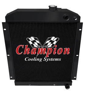 SR 3 Row Black Finish Radiator,16" Fan,Shroud for 1947-1954 Chevy Panel Truck LS - Foto 1 di 8