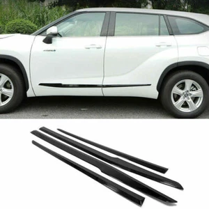 For Toyota Highlander 2020-2023 Black Body Door Side Molding Cover Trim Garnish - Picture 1 of 6