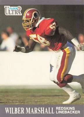 1991 Fleer Ultra NFL #273 Wilber Marshall Redskins - Image 1 of 2
