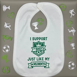 Celtic FC Fußball/Fußball personalisiertes Neuheit Baby Lätzchen/Tröpfchen Lätzchen KOSTENLOSER VERSAND - Bild 1 von 8
