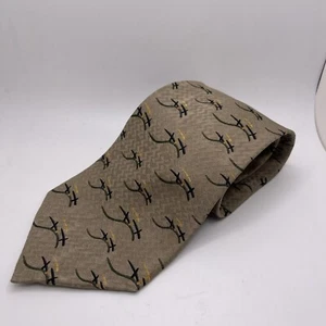 Cravatta cravatta uomo Christian Closet seta religiosa geometrica croce beige oro - Foto 1 di 5