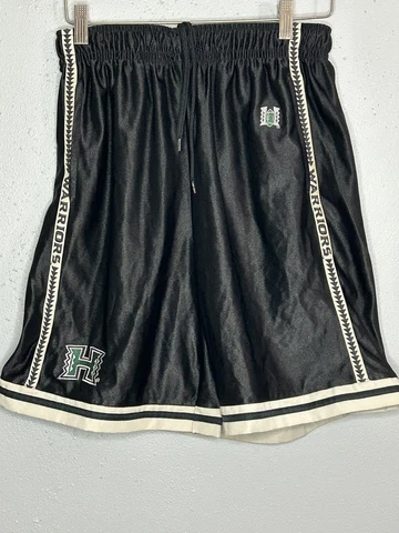 University of Hawaii Warriors Elastic Shorts Green Happy Shirt Licensed Black S Cover