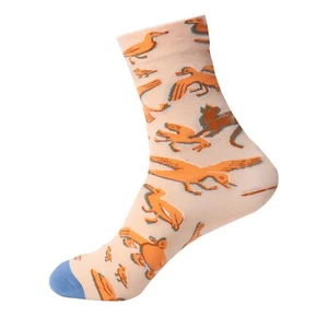 Beige Birds in the Wild Socks Novelty Unisex 6-12 Crazy Fun SF111 - Picture 1 of 1