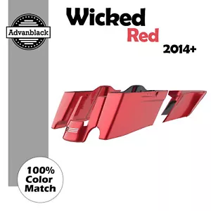 WICKED RED CVO Tapered Stretched Extended Saddlebags Fits Harley 2014+ - Bild 1 von 18