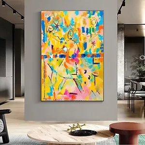 Venta Pintura HECHA A MANO color trópicos abstractos 48W X 36 enmarcada costaba 2.495 ahora $995 - Imagen 1 de 15