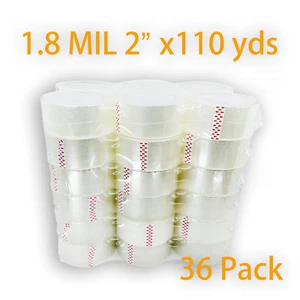 36 Rolls Clear Packing Packaging  Sealing Tape 2" x 110 Yards - Picture 1 of 5