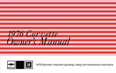 Chevrolet Corvette 1976 manual del propietario Foto 1 de 4