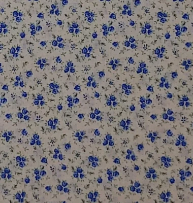 Tela floral Cluster Roses azul todo algodón media yarda BTHY Foto 1 de 4