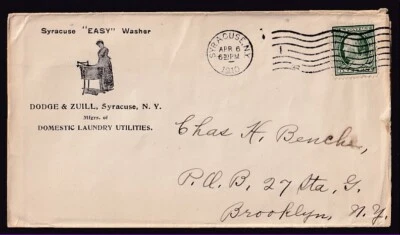 US #331 SYRACUSE NEW YORK ADVERTISING COVER TO BROOKLYN NEW YORK 1910 - Image 1 of 2