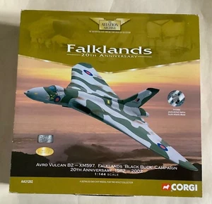 CORGI AVIATION 1:144 AVRO VULCAN B2 FALKLANDS BLACK BUCK 20 ANNIVERSARY AA31202 - Picture 1 of 23