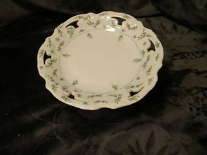 Forget Me Not CANDY NUT DISH Footed and Signed on Bottom, Excellent - Picture 1 of 3