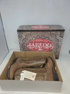 Laredo Ladies NEW Kadi Distressed Brown Cowboy Western Boots 5742 Size 9.5 M - Picture 1 of 7