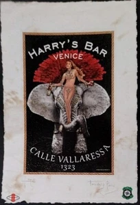 Harry's Bar, Venice, Calle Vallaressa 1323, Artist Proof Signed Fairchild Paris. - Picture 1 of 13