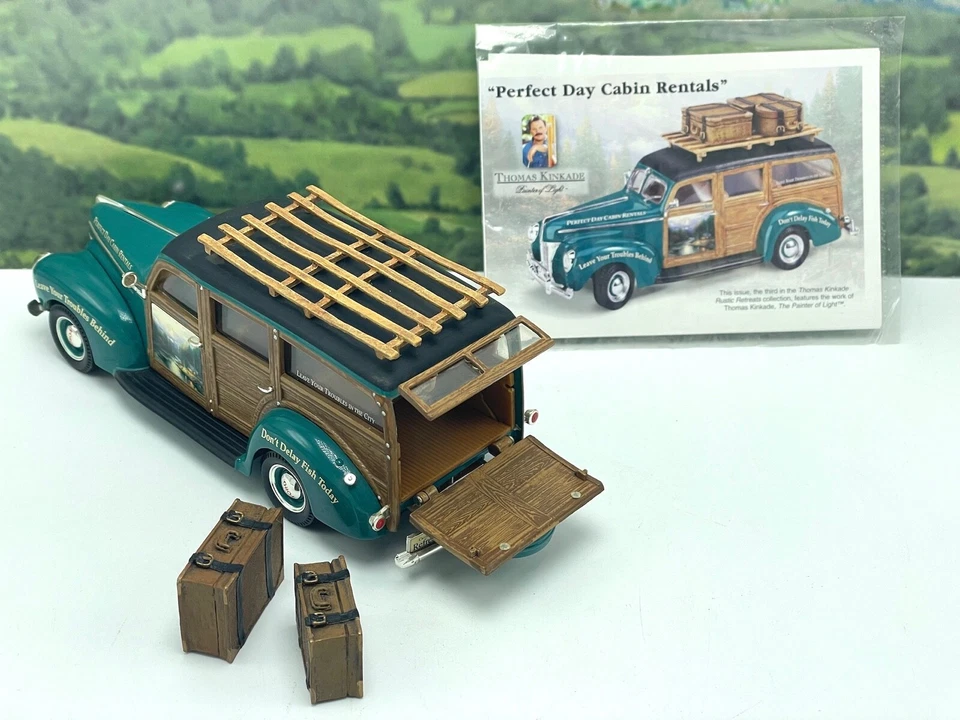 Ertl Hamilton Authenticated 1940 Ford Woody Wagon Thomas Kinkade 1:25Scale 97983 - Image 1 of 4