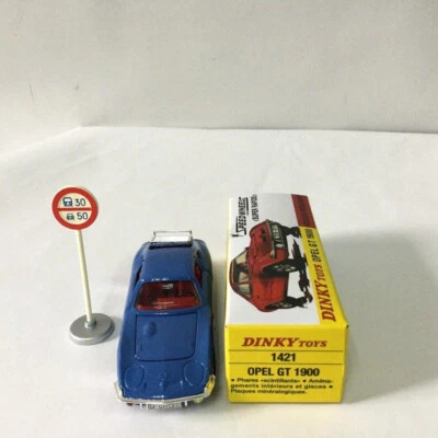 Dinky Toys 1421 - Opel Gt 1900 Speedwheels Super Rapide Bleu 1:43, Atlas - Photo 1/4