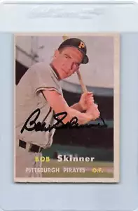1957 Topps #209 Bob Skinner Pittsburgh Pirates Signed Auto *F5499 - Picture 1 of 1