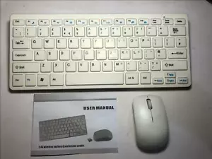 ENGLISH UK LAYOUT WHITE Wireless Small Keyboard and Mouse for SAMSUNG SMART TV'S - Picture 1 of 8