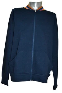 Top de salón Paul Smith Mainline azul marino algodón a rayas con cremallera para hombre “L” Nuevo con etiquetas - Imagen 1 de 6