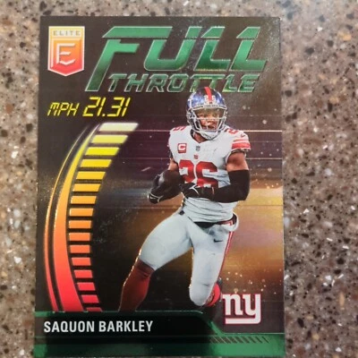 2023 Donruss Elite  #FT-SB Saquon Barkley Full Throttle Blaster Green NY Giants - Image 1 of 2