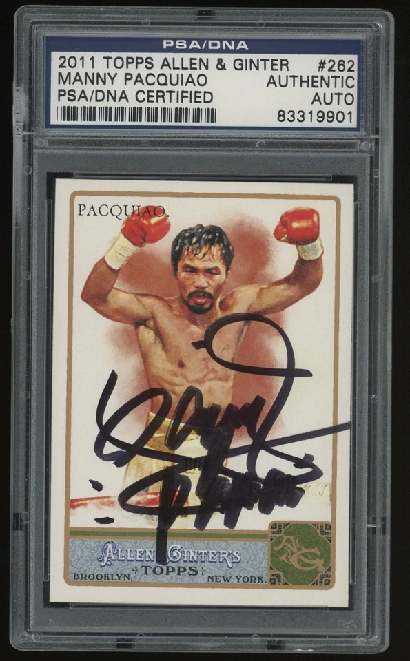 2011 Topps Allen & Ginter MANNY PACQUIAO RC PSA Authentic Auto #262 - Image 1 of 1