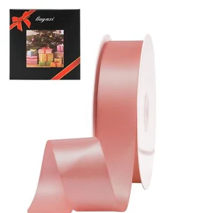 Rose Gold Satin Ribbon 1" x 25 Yards Double Faced Wedding Decor DIY Crafts - Picture 1 of 7