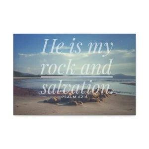 Bible Verse Psalm 62:6 Canvas Wall Art For Kitchen Bedroom Living Room - Picture 1 of 2