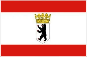 Fahne Flagge Berlin mit Metallösen 90 x 150 cm - Bild 1 von 3