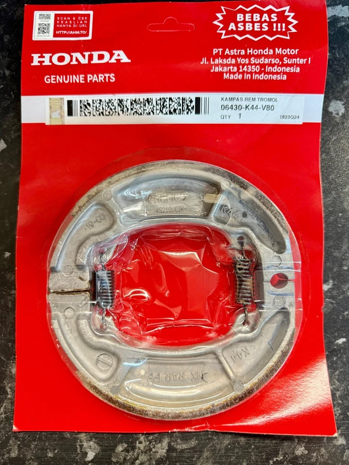 OEM Honda PCX125 Rear Brake Shoe Set 06430-K44-V80 2011-2024