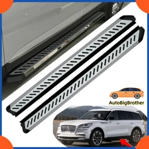 Fits for Lincoln Aviator 2020 2021-2023 Running Board Side Steps Pedals Nerf Bar - Picture 1 of 8
