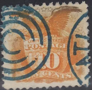 USA Scott #116 10ct 1869 Bild gebraucht blau gestempelt CV 260 $ - Bild 1 von 2