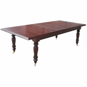 Solid Mahogany Wood Dining Table Butterfly Mechanism Antique Style - Picture 1 of 3