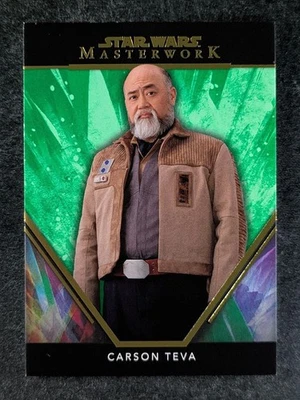 2024 Star Wars Masterwork Topps CARSON TEVA 2/99 Green SP Ahsoka SP #14 - Image 1 of 3