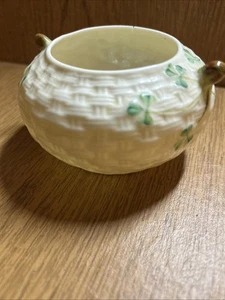 "Azúcar Belleek SHAMROCK tejido delicado 4x2,5"" marca verde" - Imagen 1 de 8