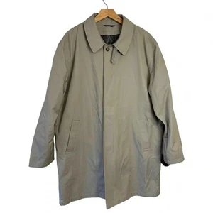 Stafford Menswear L Classic Tan Beige Trench Coat Overcoat Rain Coat - Picture 1 of 10