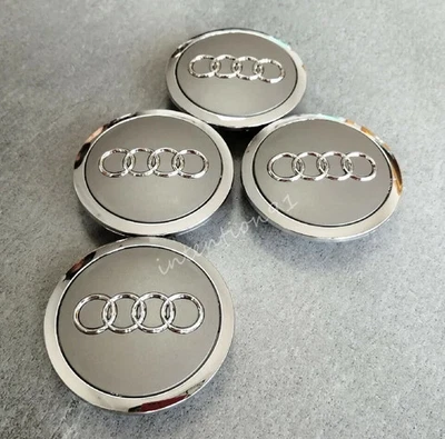 Alloy Wheel Centre Cap Hub Cover x4 Grey 69mm for Audi  RS3 RS4 RS5 RS6 RS7 S8 - Image 1 of 2