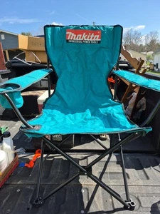 Makita Tool Blue Folding Camping Chair. Super Rare. Free Shipping - Picture 1 of 7