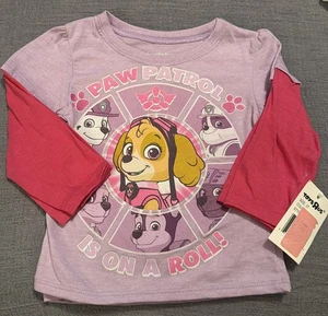 🔥Neu NOS Paw Patrol "Is On A Roll" Langarm Kinder Shirt Gr. 3T Skye ToysRus 🎄 - Bild 1 von 5