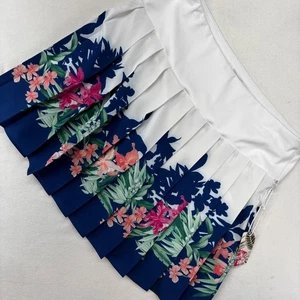Tommy Bahama Everyday Active XS Tennis Skirt Floral Print Pleated Golf New - Picture 1 of 10