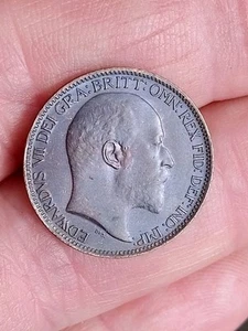 SCARCE Edward VII " Black " DARK FINISH 1902 Farthing 1/4D UNC Mint Bag - Picture 1 of 2