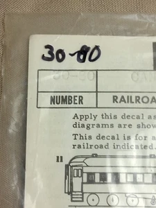 Walthers HO Scale 30-80 Canadian National Pullman Gold Decals Sheets Open - Picture 1 of 9