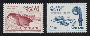 Greenland Eskimos hunting Bowhead Whale 2v 1982 MNH SG#136-137 - Picture 1 of 1
