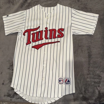 Minnesota Twins #48 Torii Hunter Baseball Jersey Men Sz S Sewn Majestic - Image 1 of 4