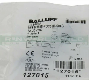 QTY:1 New For Balluff Sensor BES043J BES M18MI-POC50B-S04G Proximity switch - Afbeelding 1 van 3