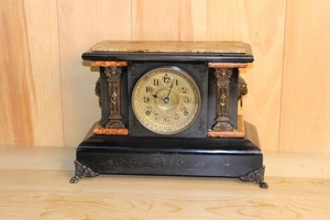 Antike Seth Thomas 8 Tage Adamantine Manteluhr ~ Made in1896 ~ gewartet - Bild 1 von 16