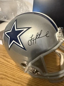Troy Aikman signiert Full Size Helm Replik Autogramm Dallas Cowboys - BAS - Bild 1 von 6