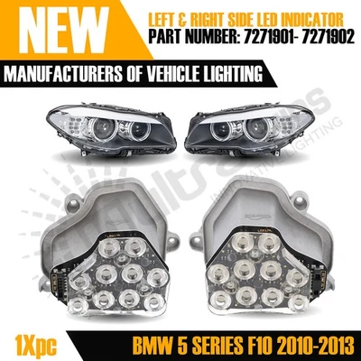 BMW 5 Series F10 F11 Headlight LED Indicator Module Left Or Right 63117271901 - Image 1 of 4
