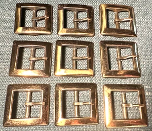 KONVOLUT 9 GÜRTELSCHNALLEN WIE ABGEBILDET CA. 1-13/16 HOCH X 1-7/8 ZOLL LANG - Bild 1 von 4