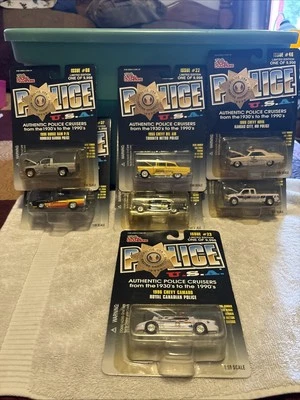 Lot Of 7 Racing Champions Police USA 1:64 Diecast Chevy Camaro Plymouth barracud - Image 1 of 4