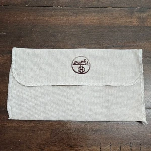 Hermes Paris Fischgrät Aufbewahrung Klappe Umschlag Staubbeutel 5 x 10 Zoll authentisch - Bild 1 von 6