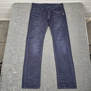 Pantalones de mezclilla G-Star RAW Attacc bajos rectos para hombre 33x34 azul botón mosca clásicos - Imagen 1 de 9